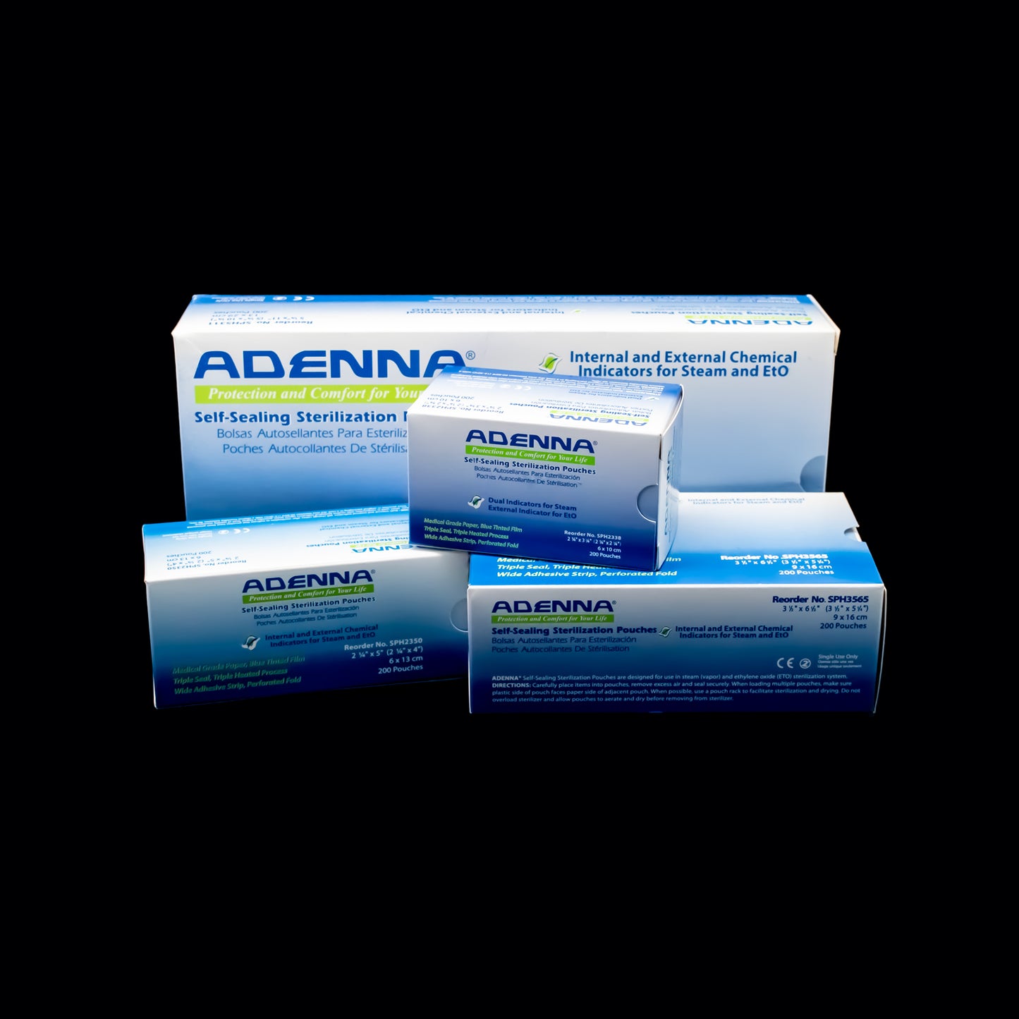 ADENNA® SELF-SEALING STERILIZATION POUCHES