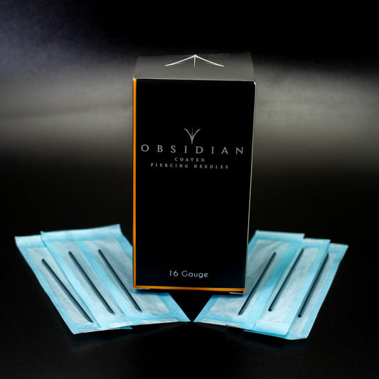 Teflon Coated Needles 100pc box - Obsidian Needles Obsidian Needles