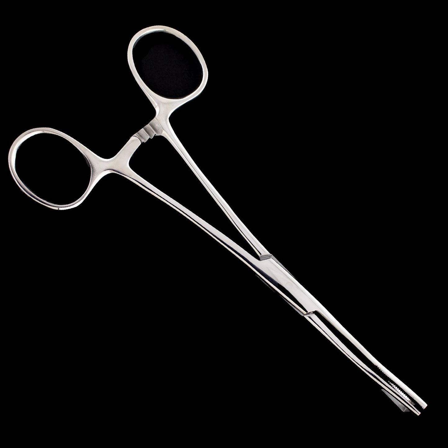 Non-Slotted Pennington Forceps With Ratchet - Obsidian Needles Obsidian Needles