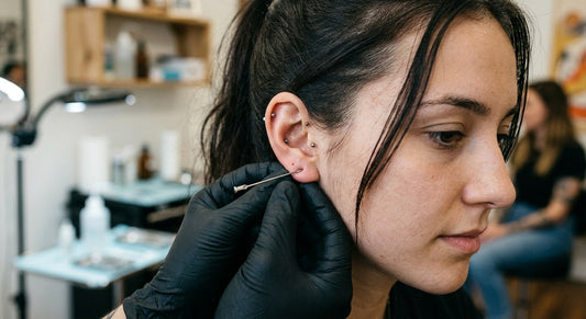Needle Piercing Ear Lobe