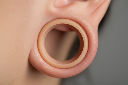 Ear Lobe Piercing Stretching