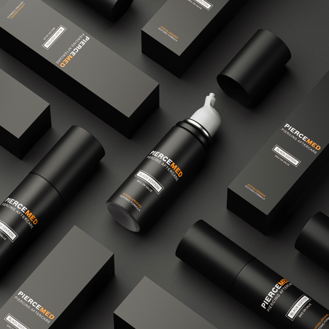 PierceMed Aftercare on black ground
