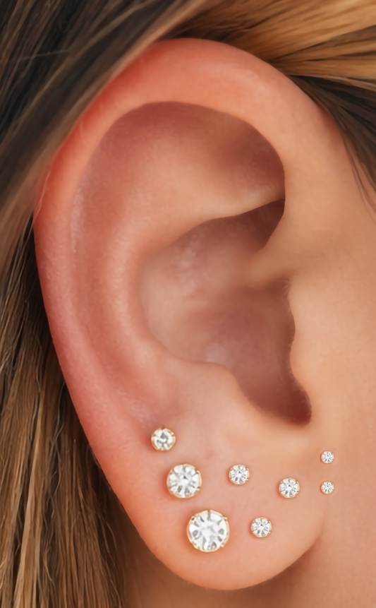 ear curation with inner ear piercing