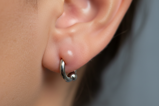 ear with piercing bump