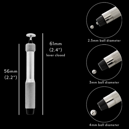 Surgical Steel Ball Grabbing Tool - Secure, Precise Jewelry Handling - Obsidian Needles