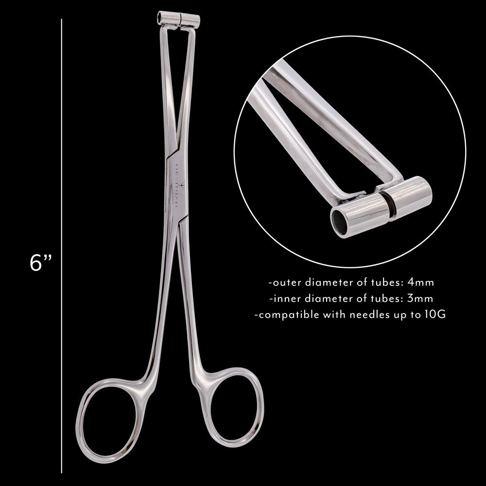 Professional Septum Forceps 6" Surgical Steel - Obsidian Needles Obsidian Needles