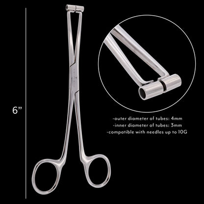 Professional Septum Forceps 6" Surgical Steel - Obsidian Needles