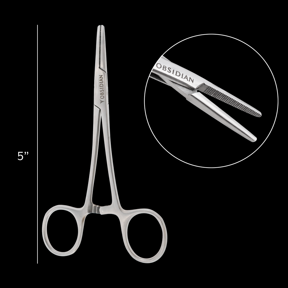 5" Mosquito Hemostat Forceps - Multipurpose & Autoclavable Tool - Obsidian Needles Obsidian Needles