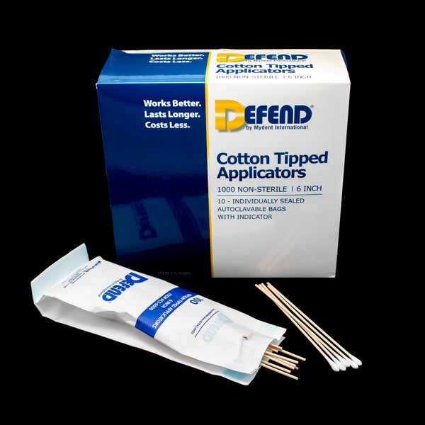 Defend Cotton Tip Applicators - Obsidian Needles