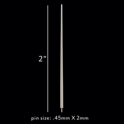 Pre-Sterilized 2" Steel Pin Tapers | 18G to 16G - Obsidian Needles