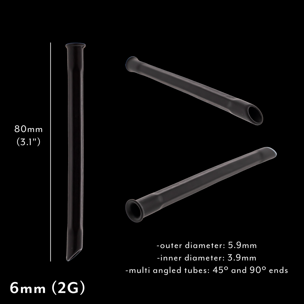 Sterile Multi-Angled Receiving Tubes with Stopper (Box of 50) - Obsidian Needles