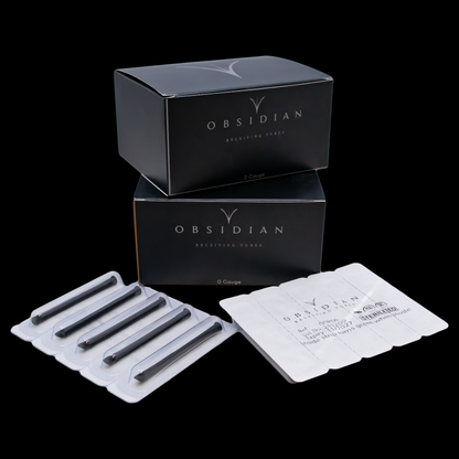 Disposable Multi-Angled Receiving Tubes - Box of 50 - Obsidian Needles