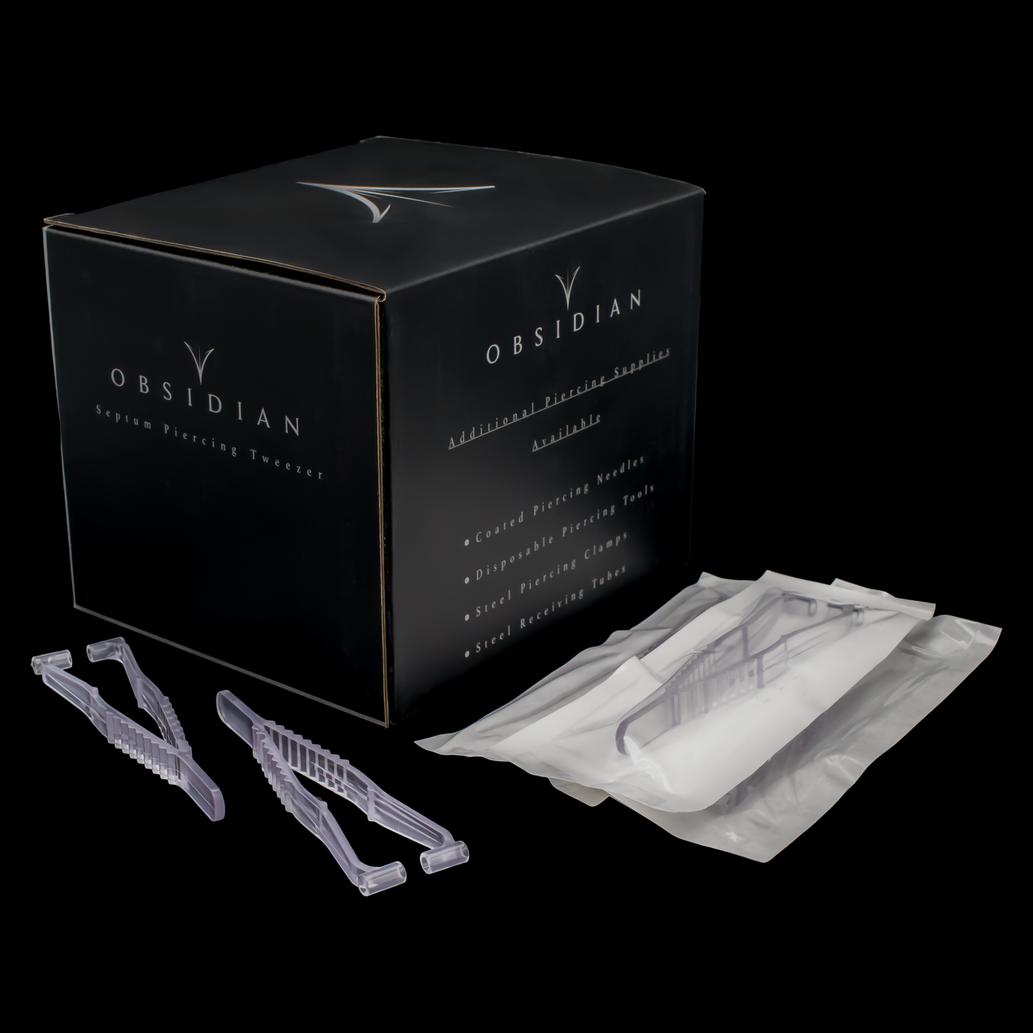 Sterilized Disposable 4.25" Septum Clamp- Box of 50 - Obsidian Needles Obsidian Needles