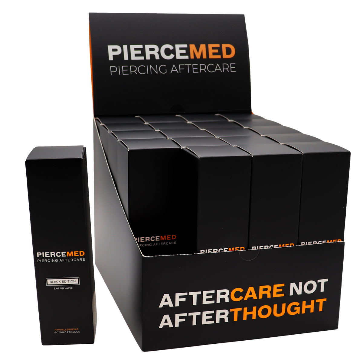 PIERCEMED Isotonic Piercing Aftercare Spray  80ml Travel Size - Obsidian Needles Obsidian Needles