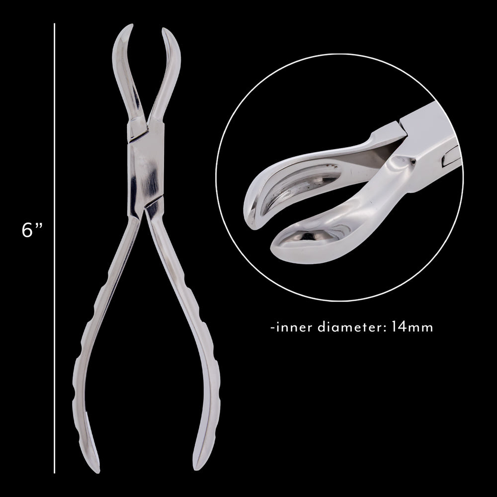 Durable Surgical Large Ring Closing Pliers - Rust-Free, Autoclavable Steel - Obsidian Needles