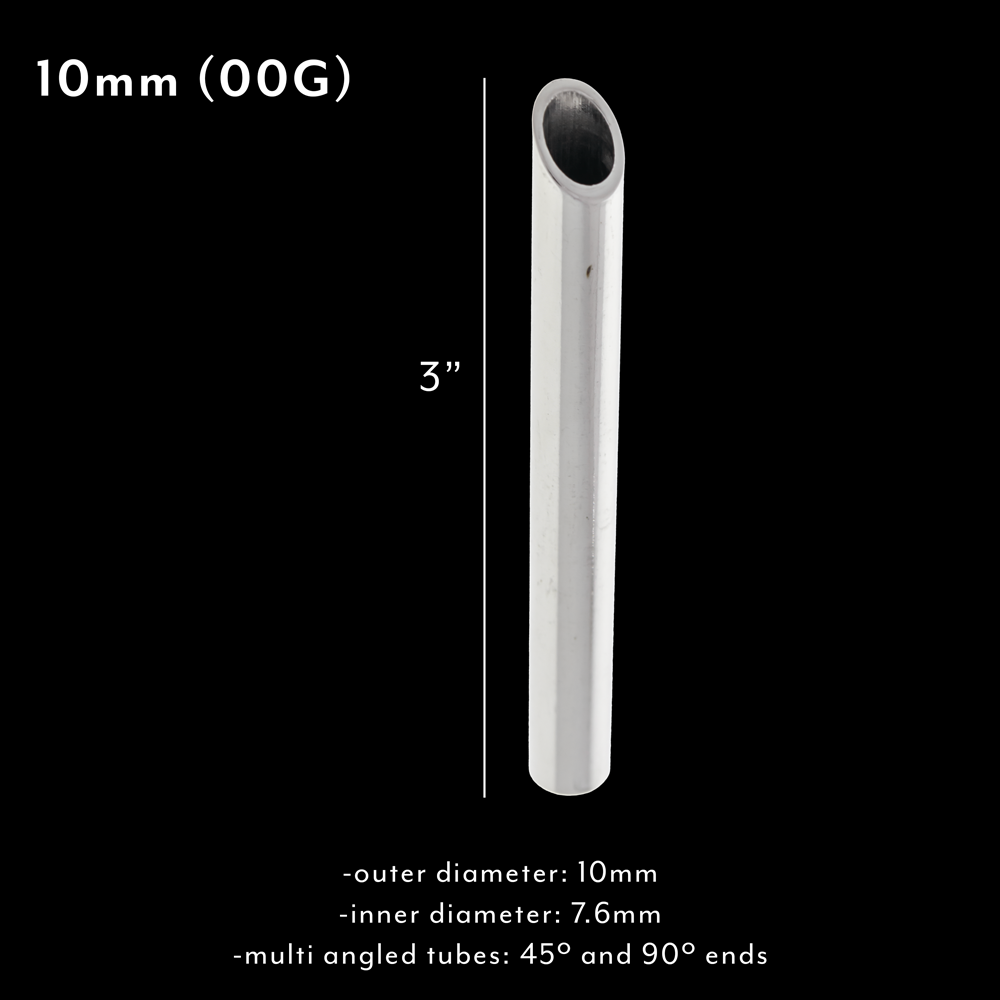 304 Stainless Steel Receiving Tubes Durable 3" Design - Obsidian Needles Obsidian Needles