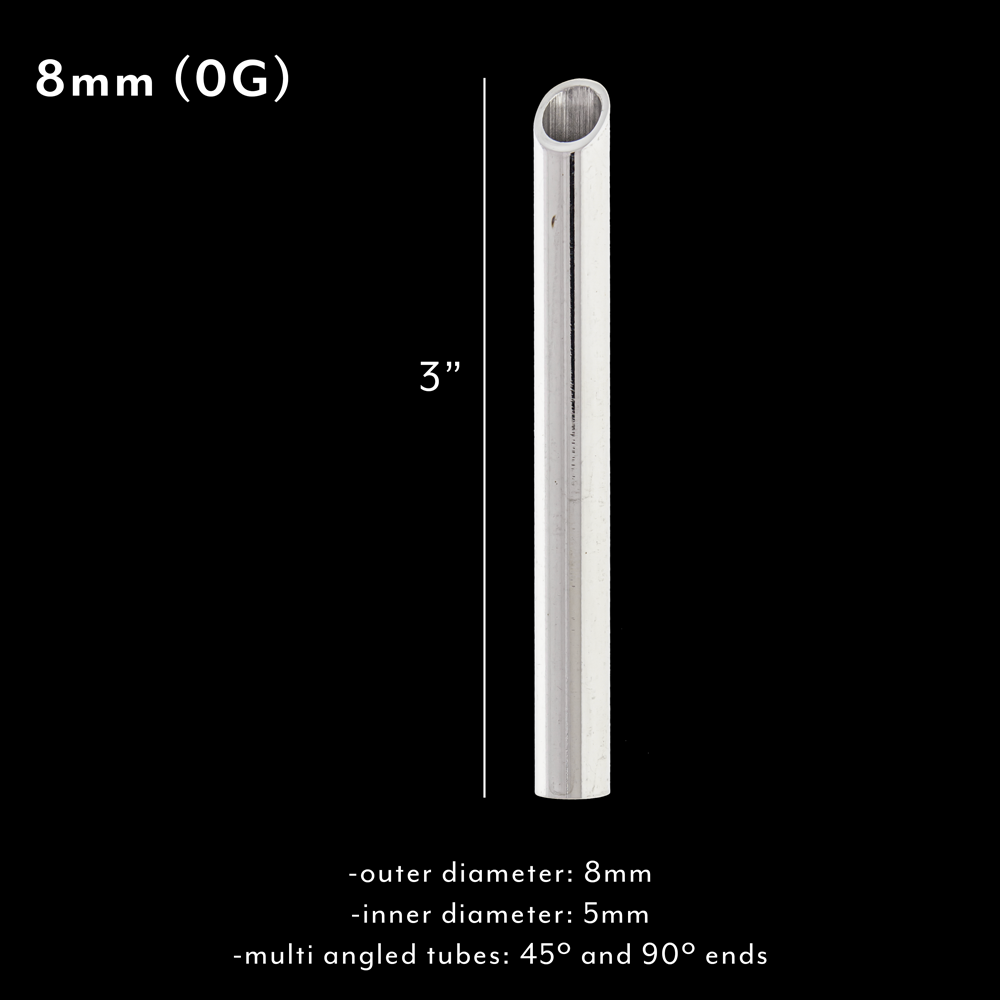 304 Stainless Steel Receiving Tubes Durable 3" Design - Obsidian Needles Obsidian Needles
