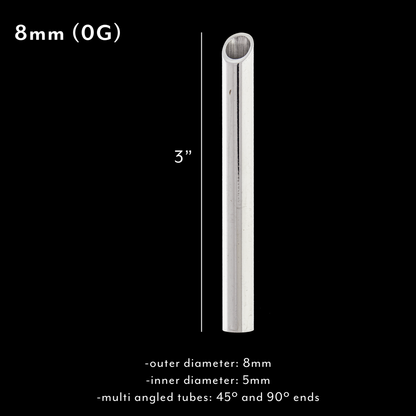 304 Stainless Steel Receiving Tubes Durable 3" Design - Obsidian Needles