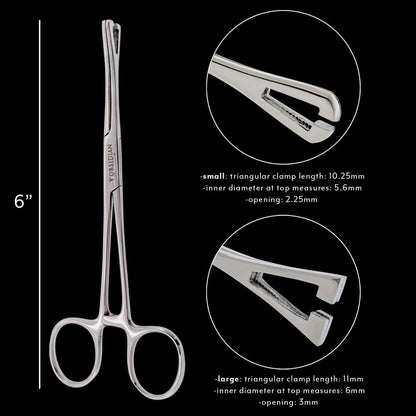 Slotted Pennington Forceps With Ratchet | Surgical Tool - Obsidian Needles