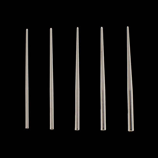 1" Steel Tapers - Externally Measured - Obsidian Needles Obsidian Needles