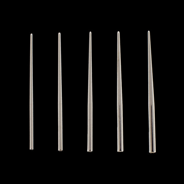 1" Titanium Tapers - Externally Measured - Obsidian Needles