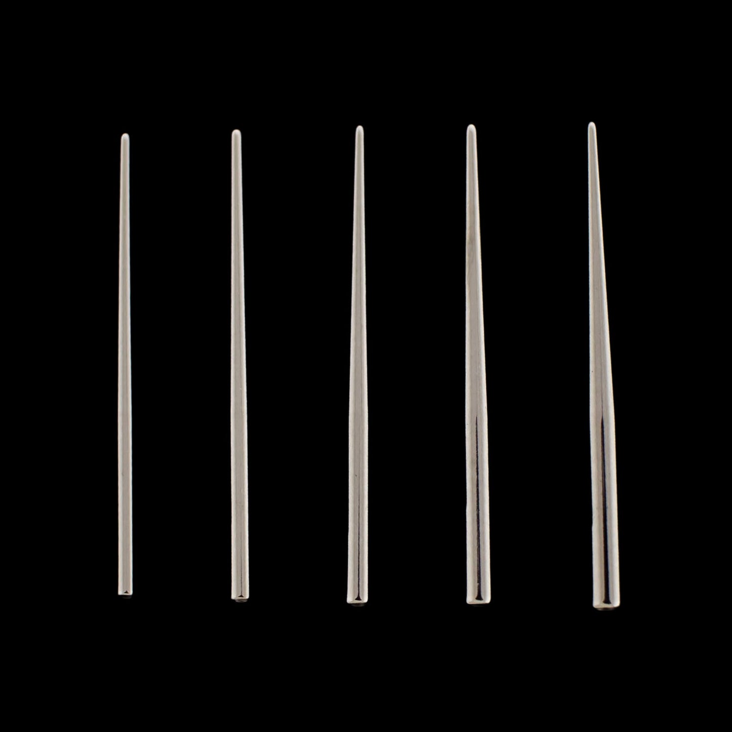 1" Titanium Tapers - Internally Measured - Obsidian Needles Obsidian Needles