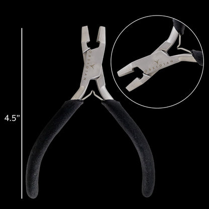 Threadless Pin Plier 410 steel - Obsidian Needles